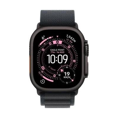 Apple Watch Ultra 3 GPS + Cellular 49mm Black Titanium Case with Black Alpine Loop - Medium